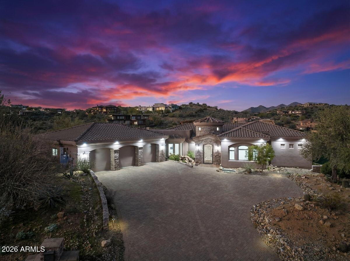 9624 Copper Ridge Trail Fountain Hills, AZ 85268 - Photo 4 of 57 Front Exterior at Twilight