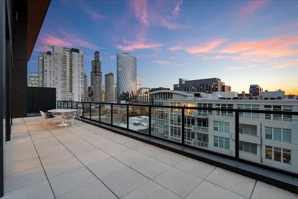 a view of balcony with city view