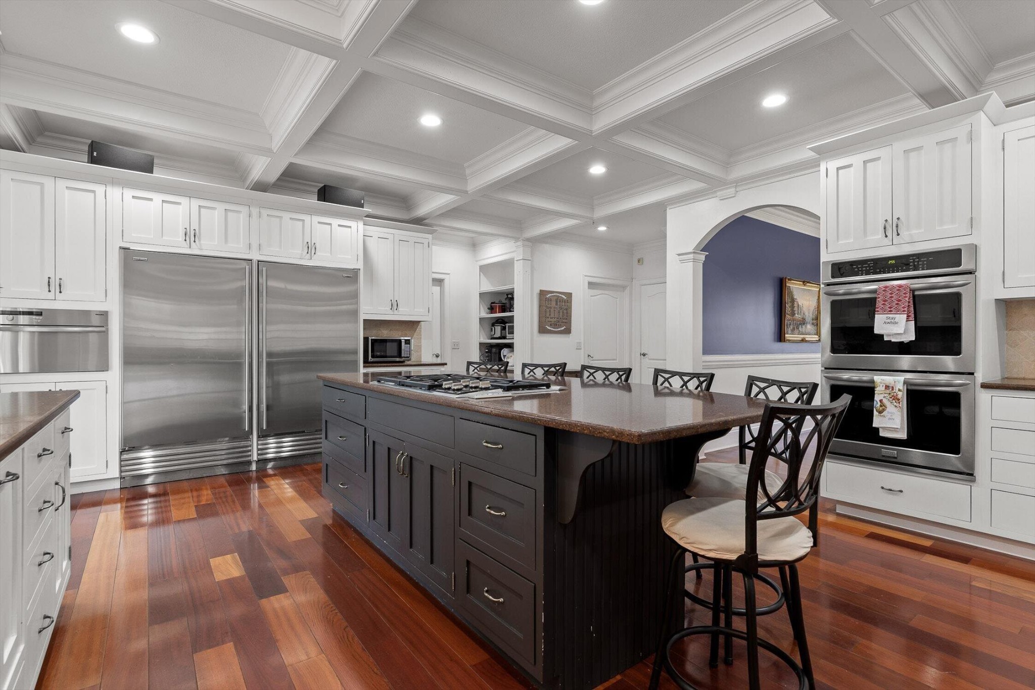 1250 Owl Hollow Road McDonald, TN 37353 - Photo 14 of 87 a kitchen with stainless steel appliances granite countertop a sink a stove a refrigerator and a microwave