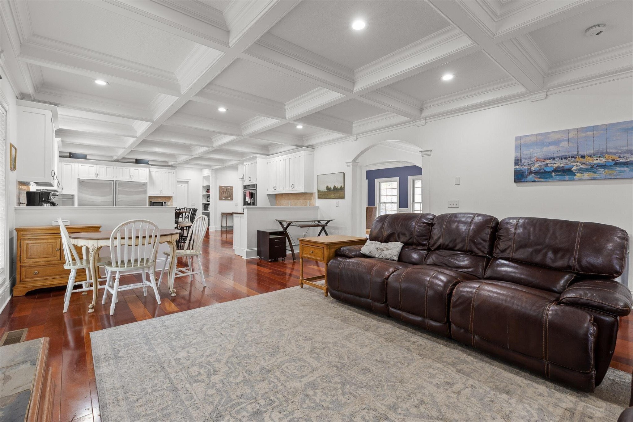 1250 Owl Hollow Road McDonald, TN 37353 - Photo 29 of 87 a living room with furniture and a dining table with kitchen view