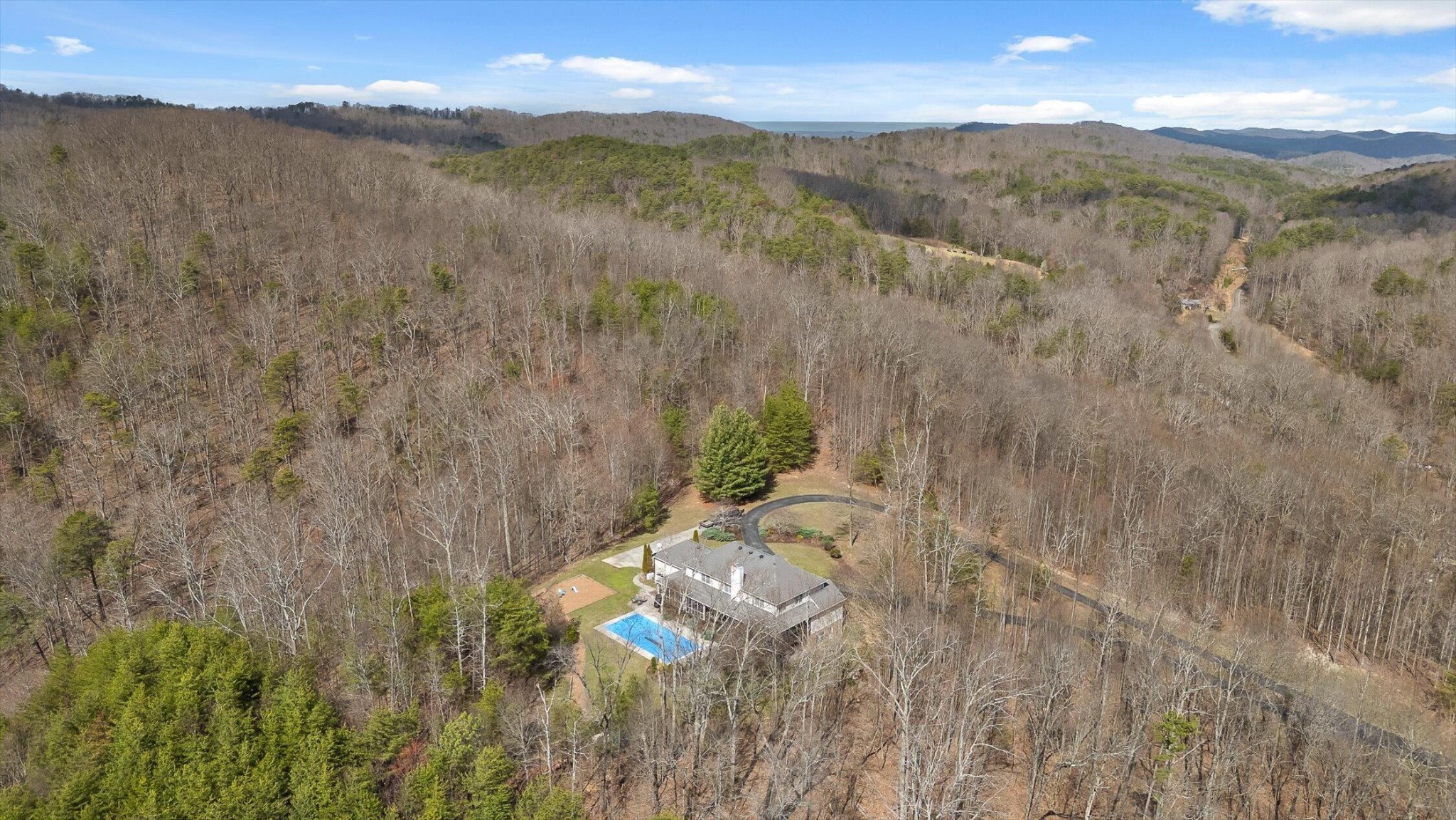 1250 Owl Hollow Road McDonald, TN 37353 - Photo 80 of 87 a view of a yard with mountains in the background
