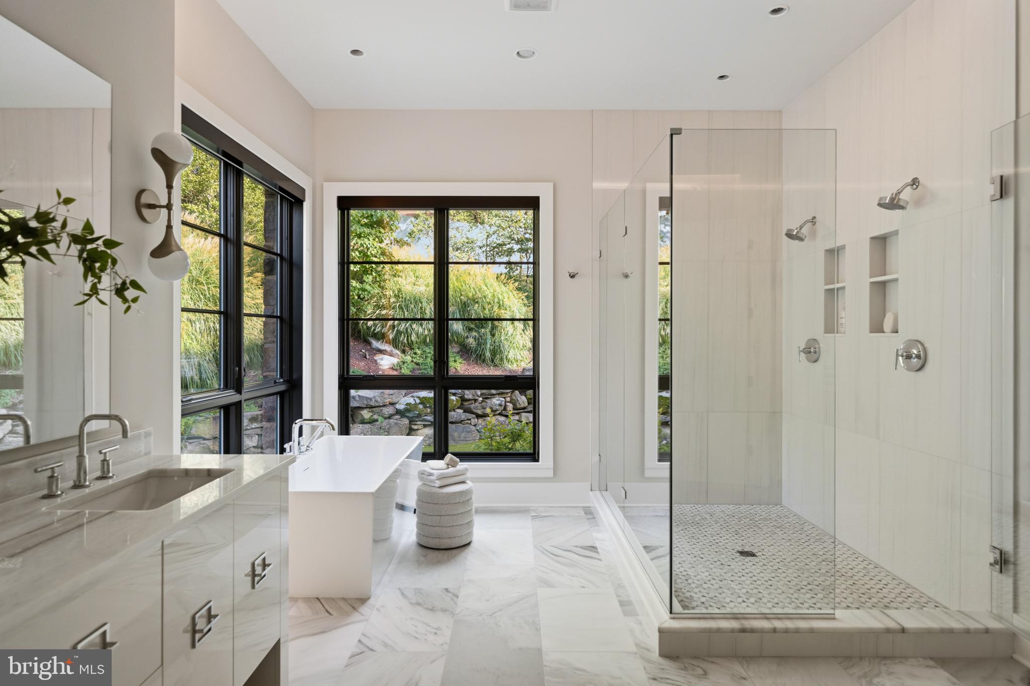 1137 Basil Road McLean, VA 22101 - Photo 38 of 118 Curbless shower, soaking tub, main level spa