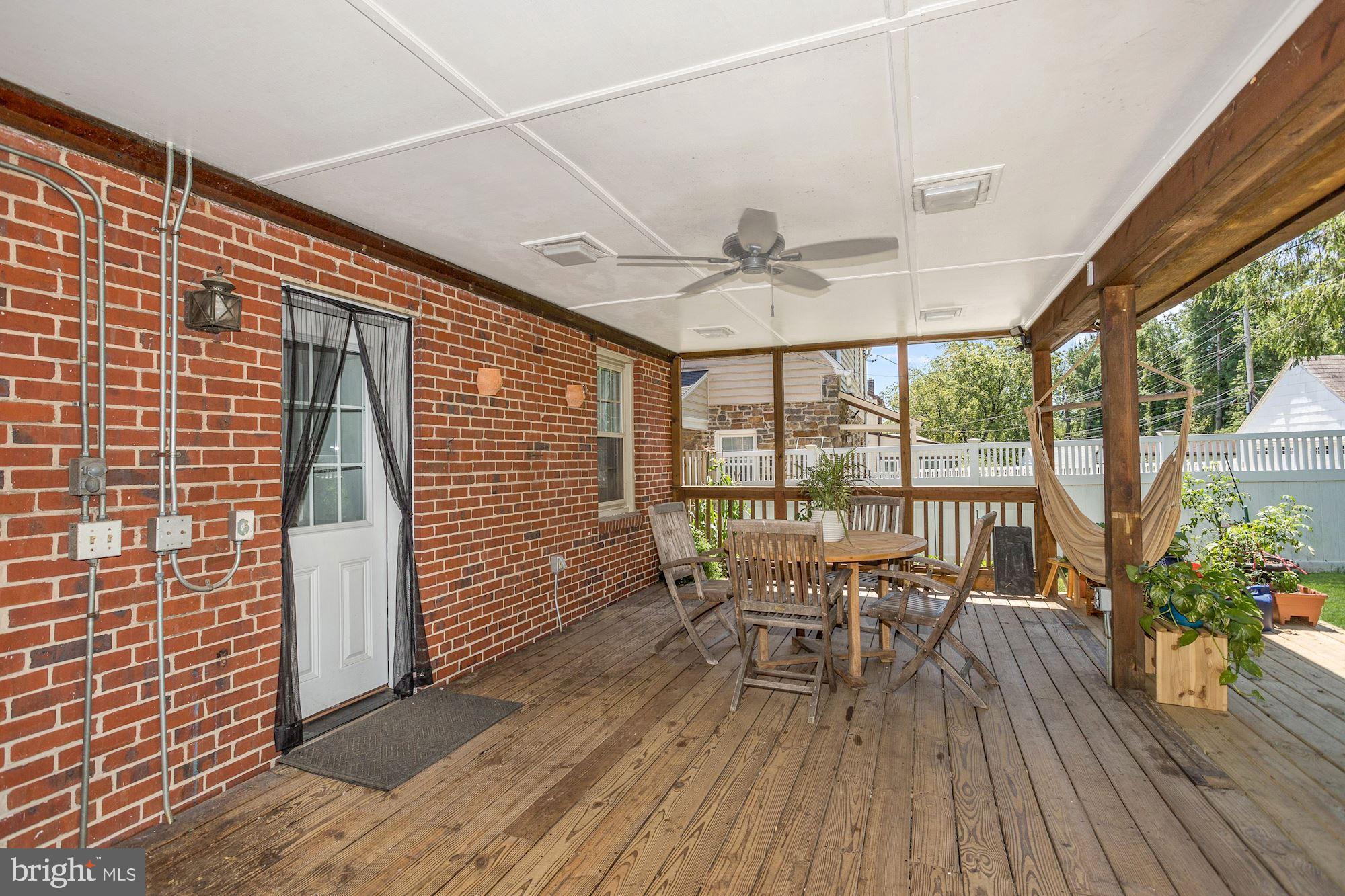 612 Warwick Road Baltimore, MD 21229 - Photo 22 of 29 Covered Rear Deck