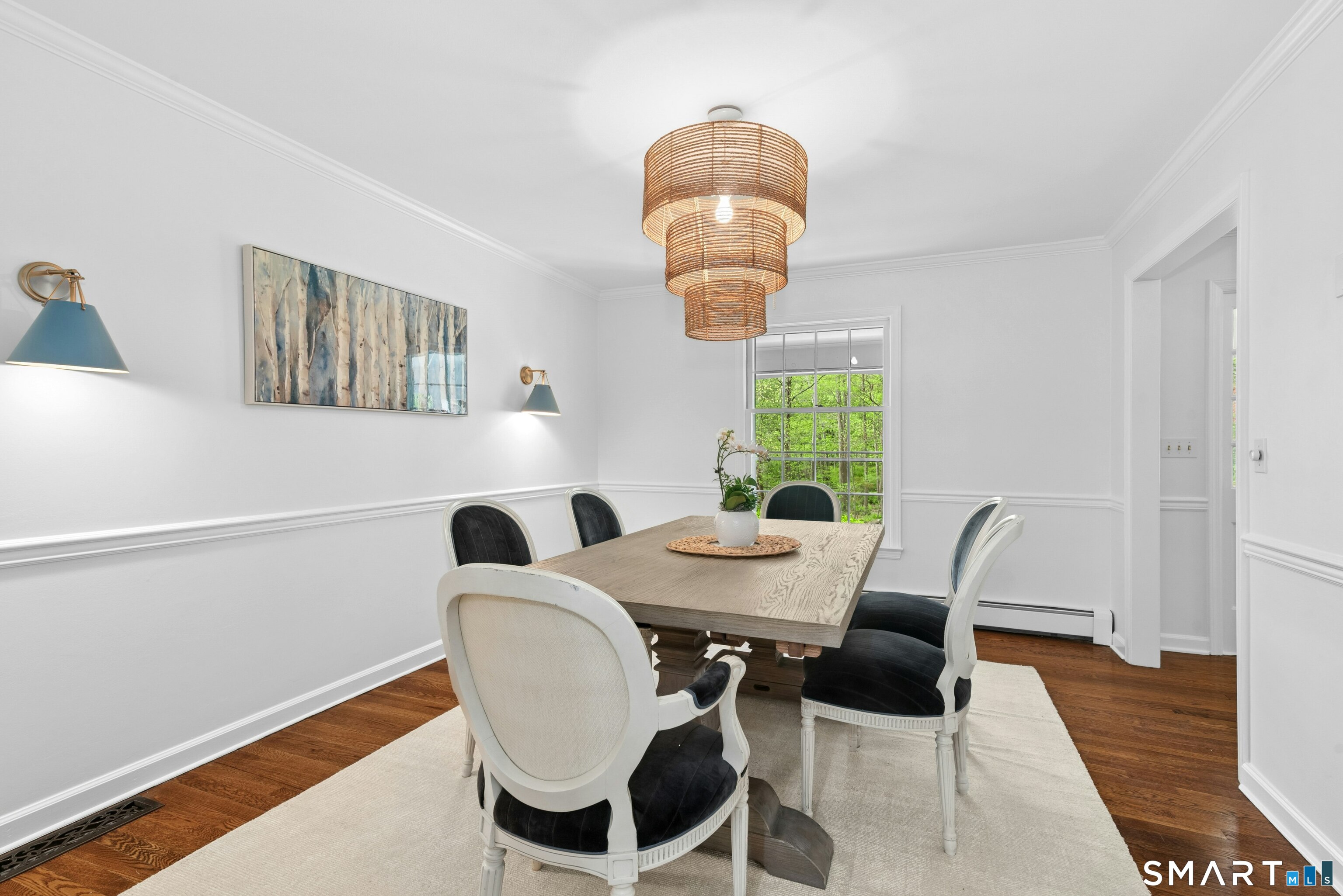 254 White Oak Shade Road New Canaan, CT 06840 - Photo 15 of 31 a view of a dining room with furniture window and outside view