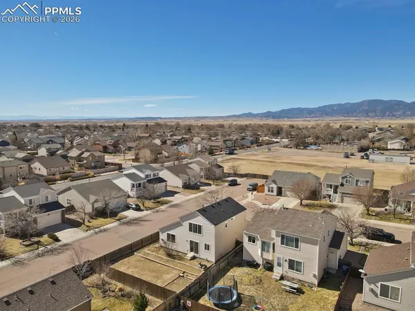 an aerial view of a city