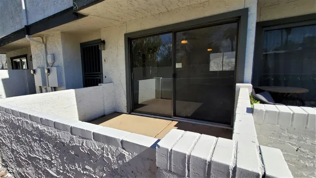 a backyard of a house