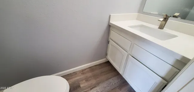 a bathroom with a sink and toilet