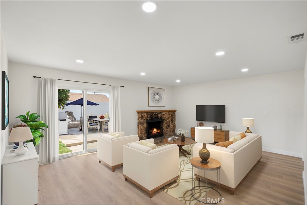 3670 Upper Terrace Drive Riverside, CA 92505 - Photo 3 of 30 a living room with furniture and a fireplace