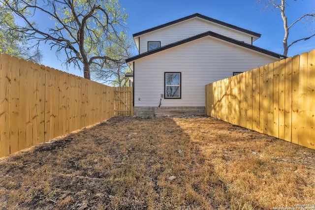 a backyard of a house