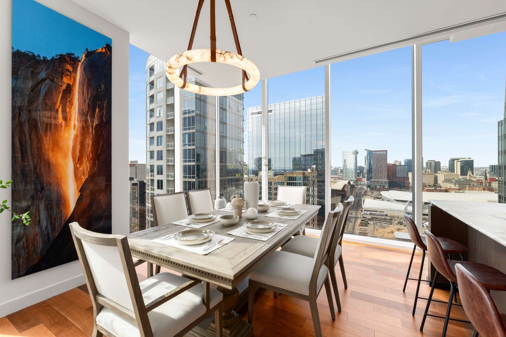 160 2nd Avenue South, Unit 1902 Nashville, TN 37201 - Photo 6 of 40 a view of a dining room with furniture window and outside view