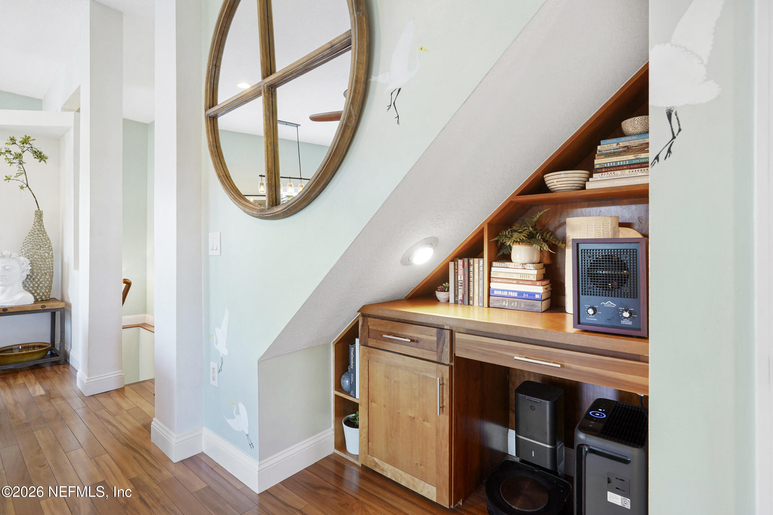 3336 Carmel Road St. Augustine, FL 32086 - Photo 7 of 55 a view of a livingroom with wooden floor and stairs