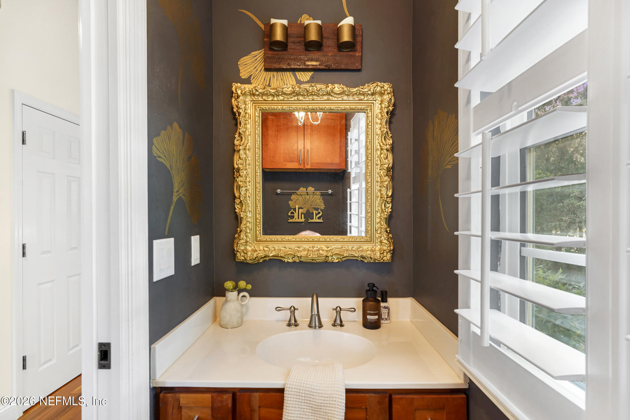 3336 Carmel Road St. Augustine, FL 32086 - Photo 9 of 55 a bathroom with a sink vanity and a mirror