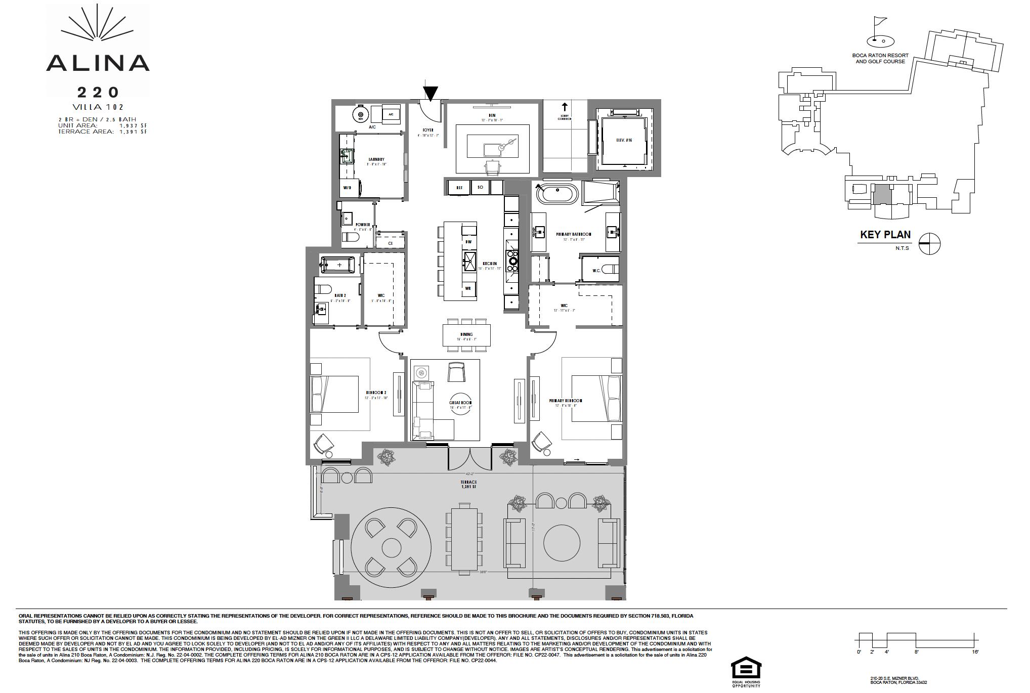 220 Southeast Mizner Boulevard, Unit 102 Boca Raton, FL 33432 - Photo 55 of 55 Floor Plan
