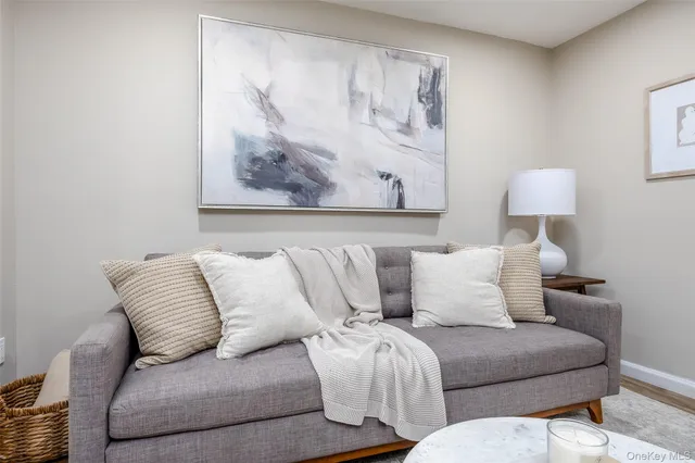 a living room with furniture and a couch