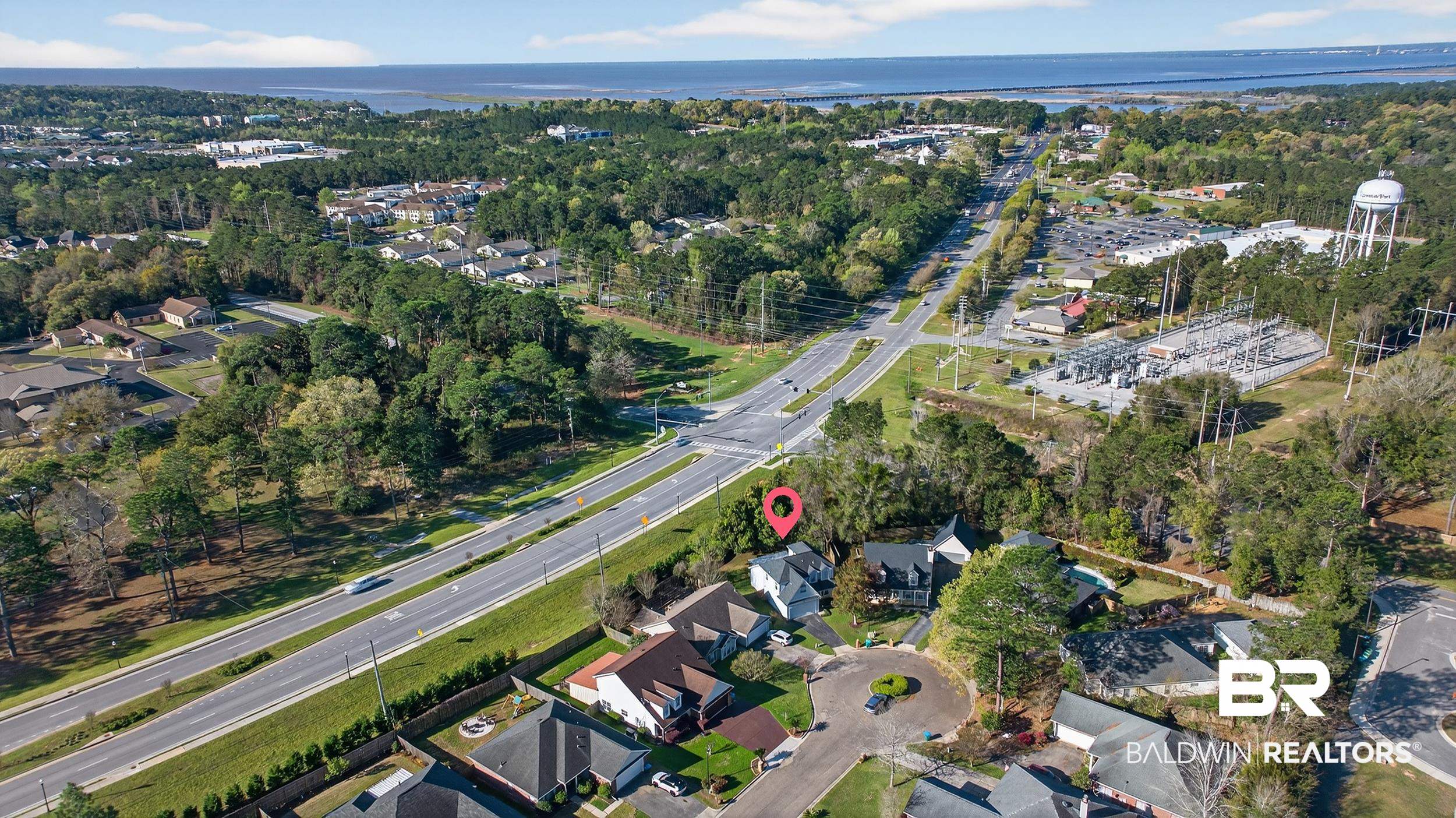 7050 Highpointe Place West Daphne, AL 36527 - Photo 66 of 66 View of property location with a large body of water and nearby suburban area