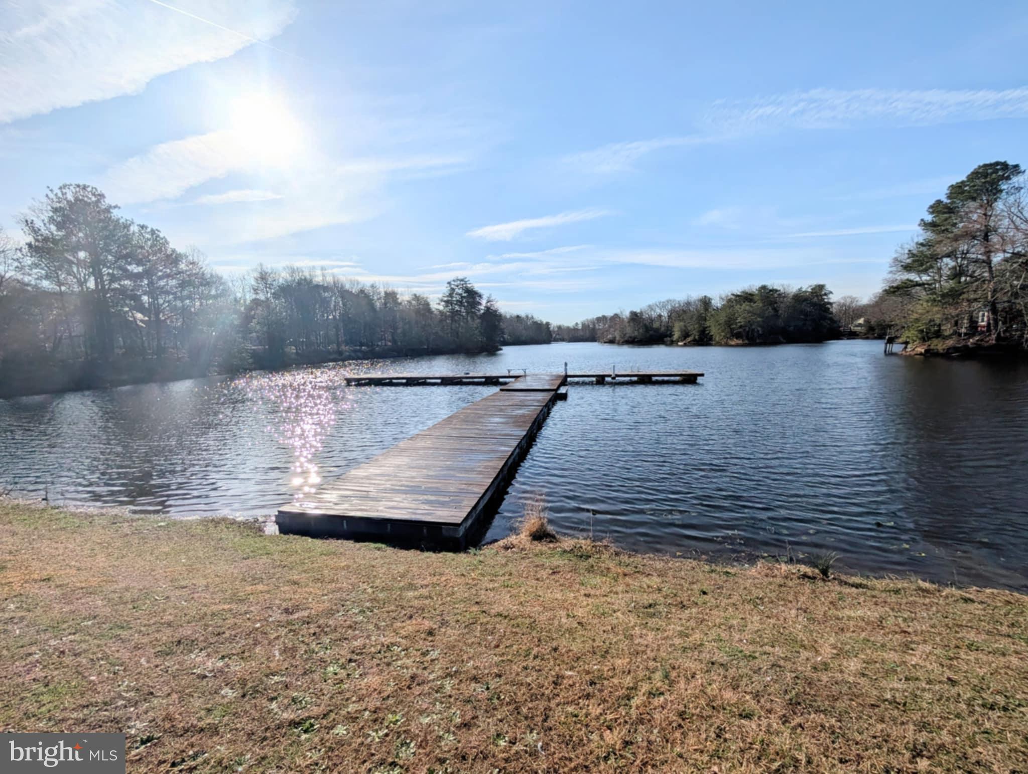 261 Azure Drive Colonial Beach, VA 22443 - Photo 34 of 44 Winter view of T dock at the lake