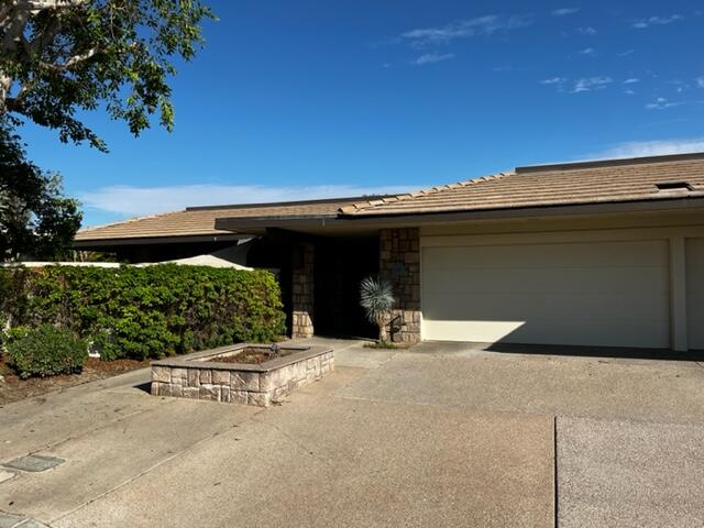 front view of a house with a outdoor space