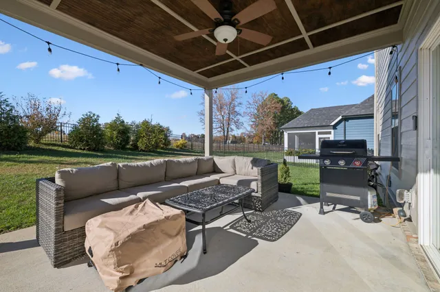 a outdoor space with furniture