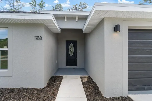 a view of a door of the house