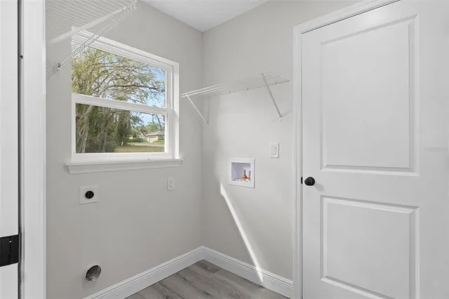 a close view of washer and dryer