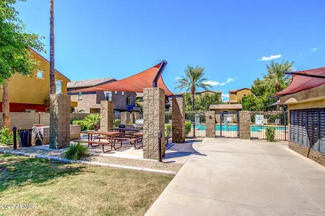 a front view of a building