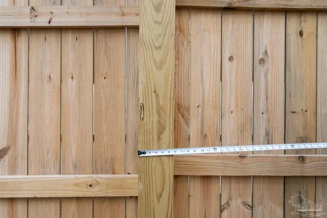 a view of wooden balcony