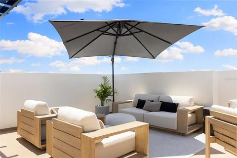 a view of a city and ocean view