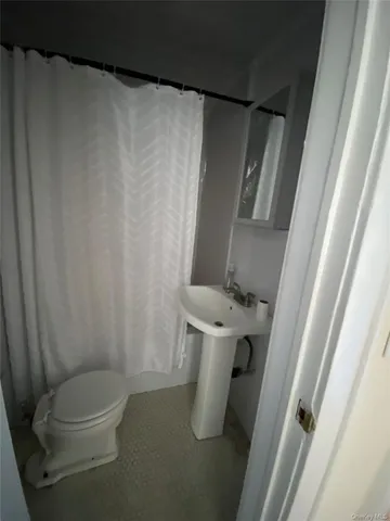a bathroom with a sink and toilet