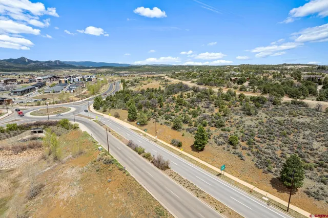 a view of city and mountain