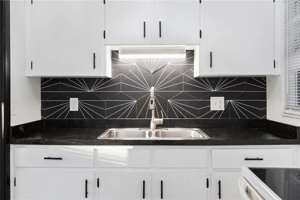 a close view of kitchen sink