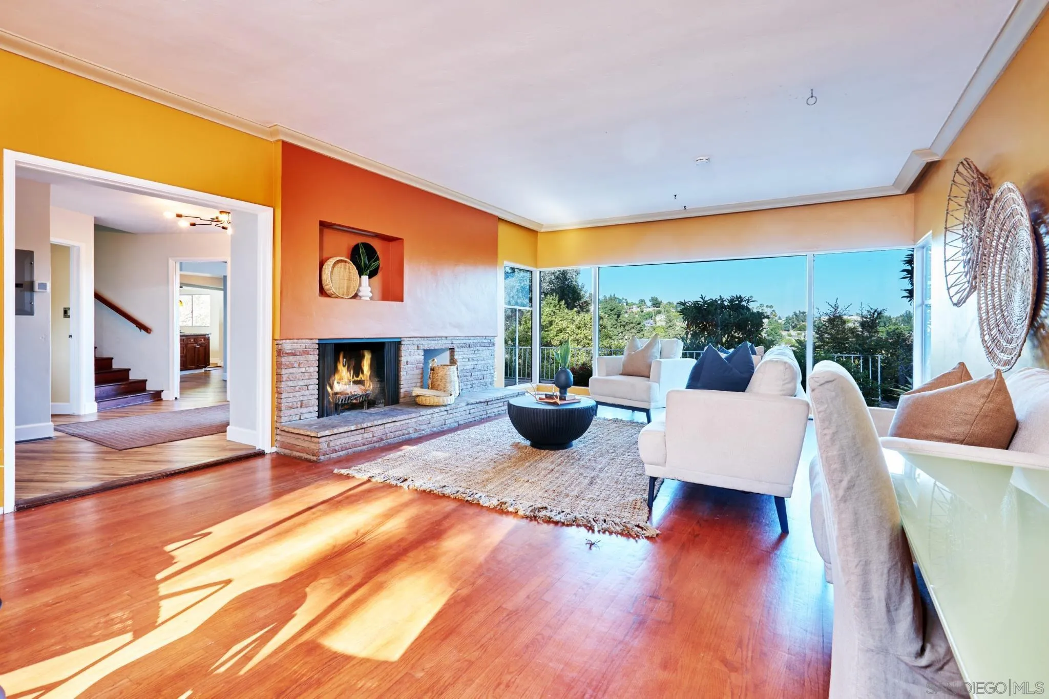 9080 Terrace Drive La Mesa, CA 91941 - Photo 7 of 25 a living room with furniture and a fireplace