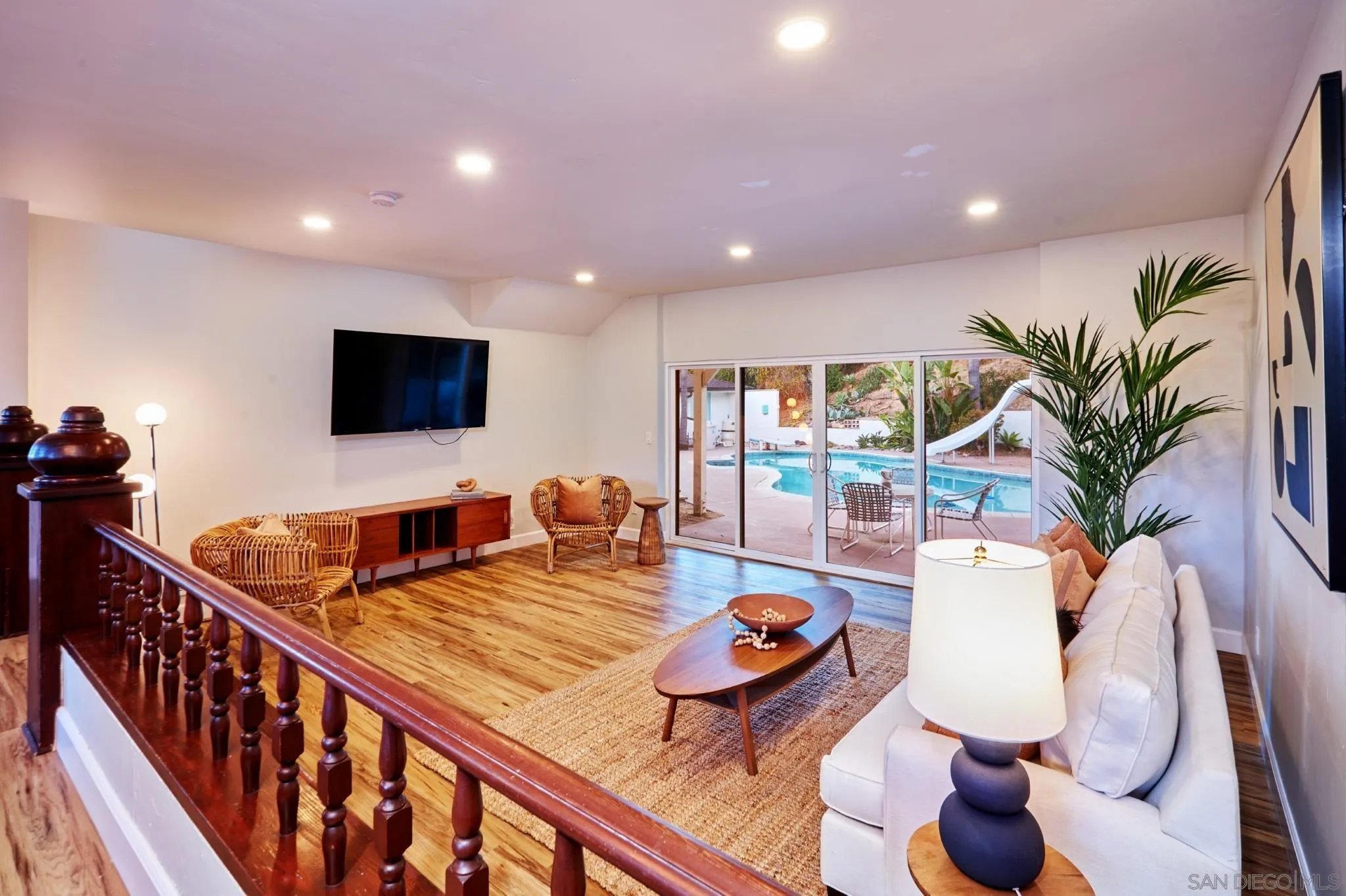 9080 Terrace Drive La Mesa, CA 91941 - Photo 10 of 25 a living room with furniture and a flat screen tv