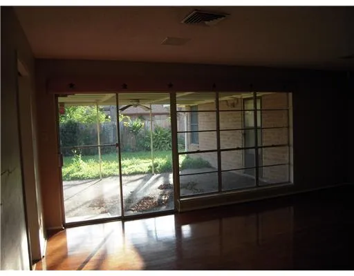 a view of a black and white house