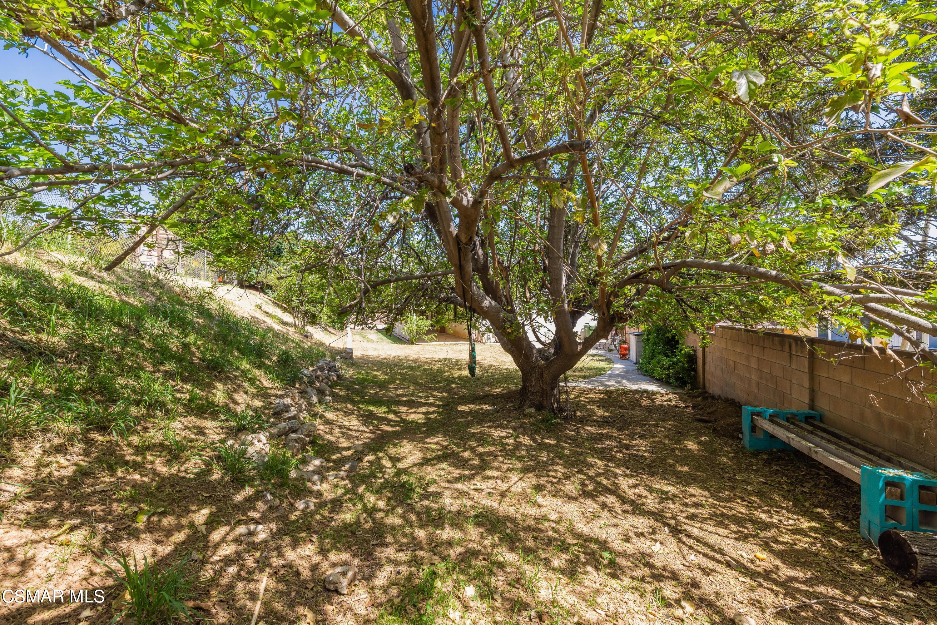 3379 Weatherford Court Simi Valley, CA 93063 - Photo 11 of 39 a bench is sitting in the middle of a yard