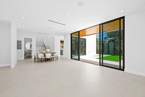 a view of balcony with yard