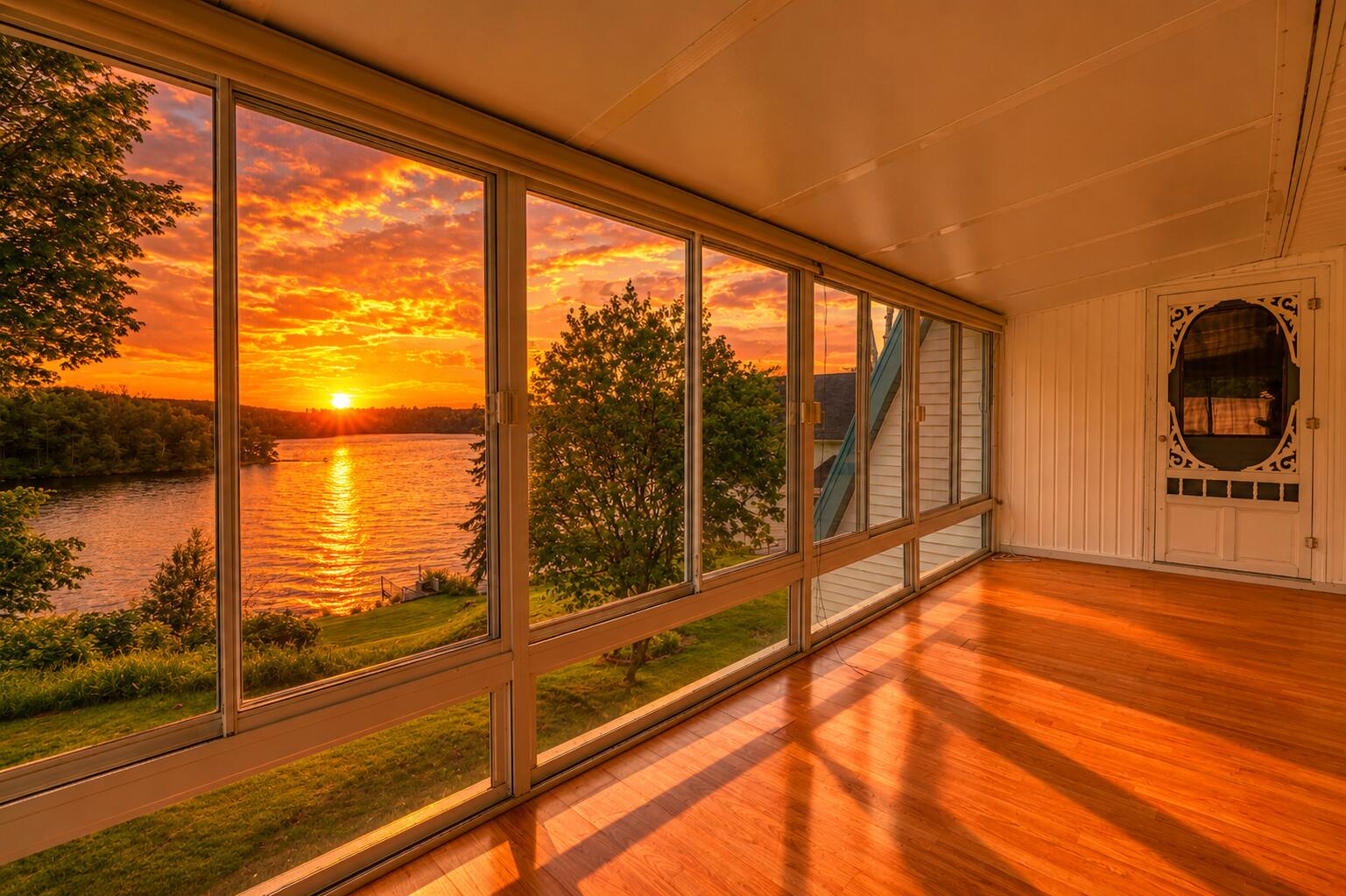28 Belgrade Road Oakland, ME 04963 - Photo 41 of 63 Balcony Sunset