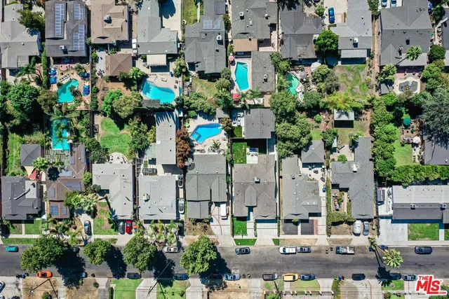 an aerial view of multiple house
