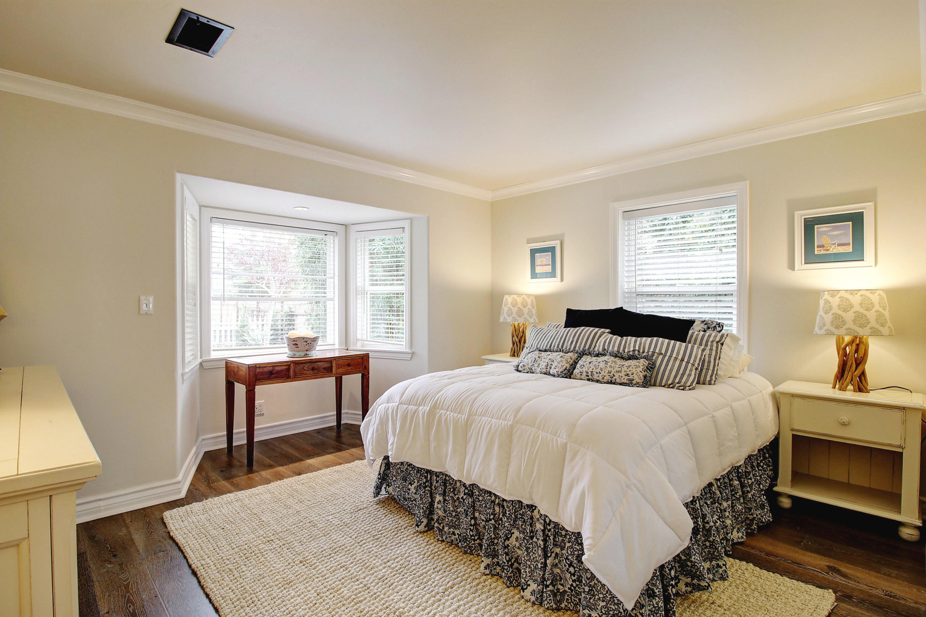 43 Humphrey Road Montecito, CA 93108 - Photo 13 of 17 a bedroom with a bed and a table