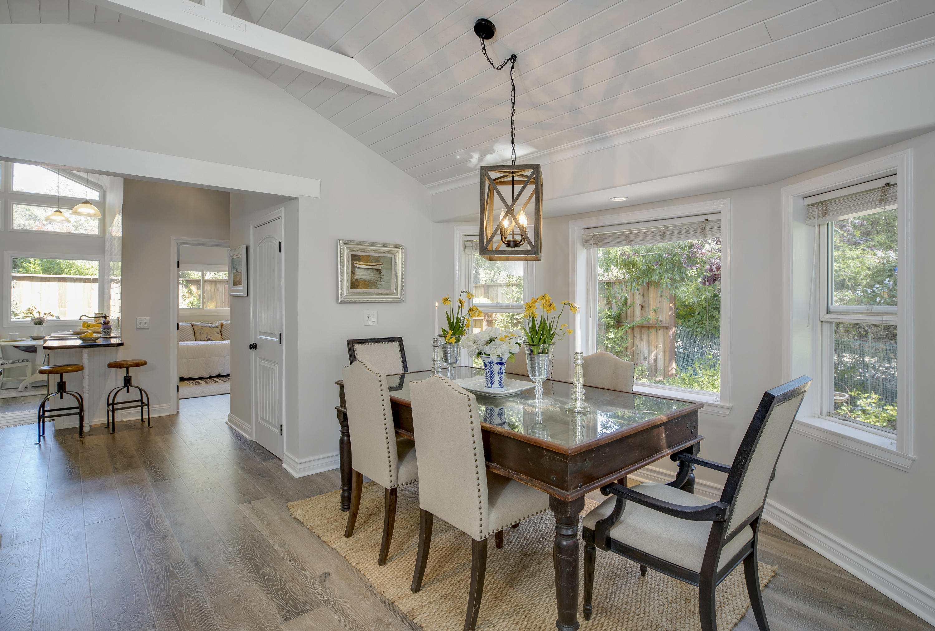 43 Humphrey Road Montecito, CA 93108 - Photo 7 of 17 a view of a dining room with furniture window and wooden floor