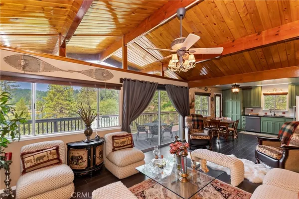 a outdoor living space with furniture