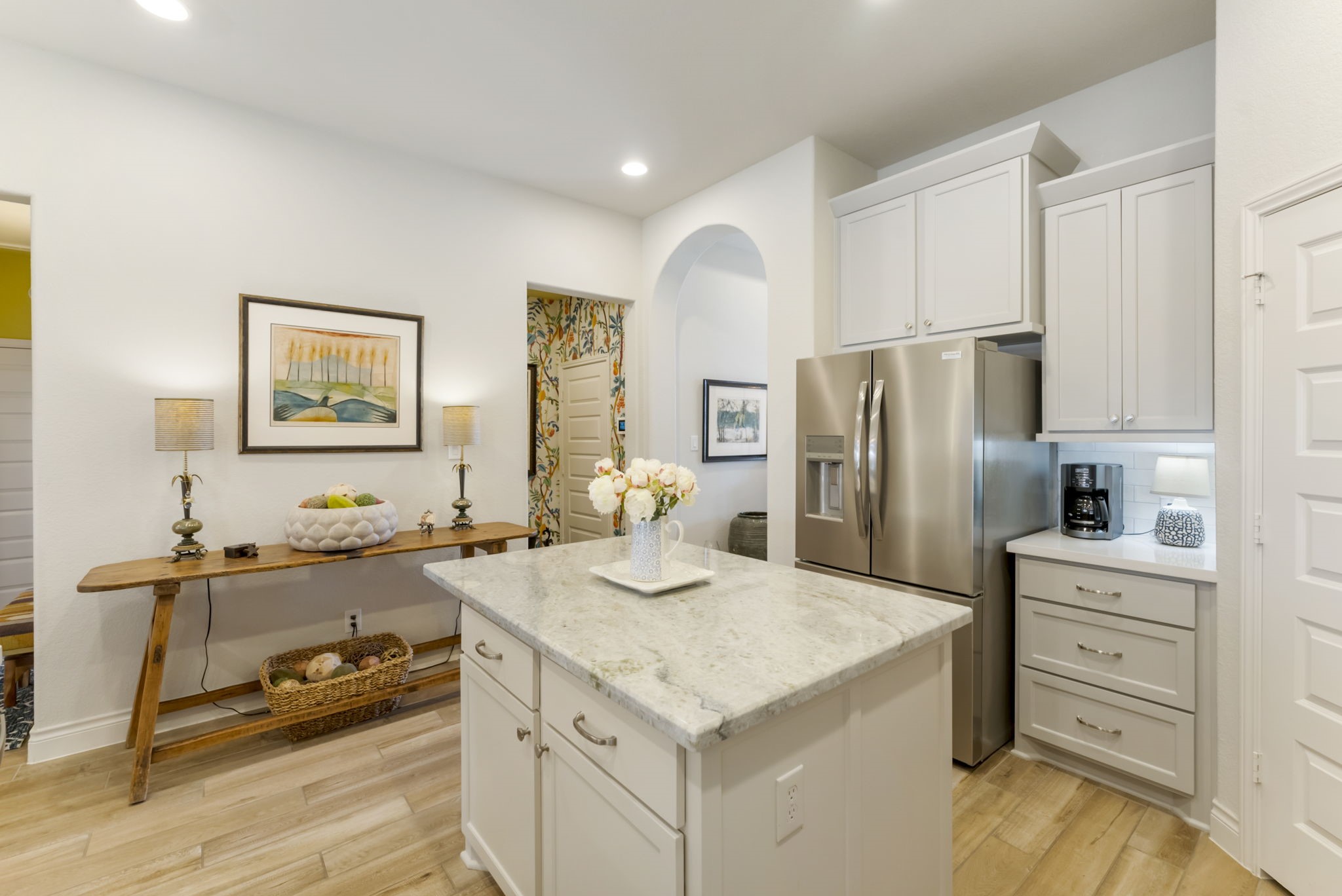 545 Cedar Harbor Court Conroe, TX 77304 - Photo 11 of 50 a kitchen that has a cabinets and a refrigerator