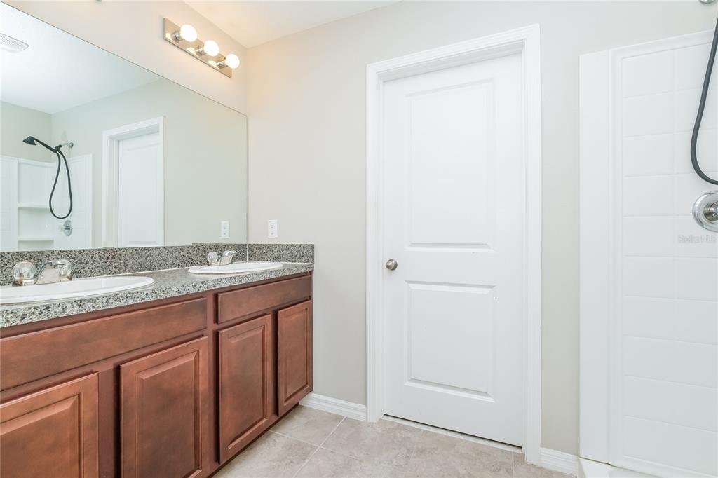 36125 Stable Wilk Avenue Zephyrhills, FL 33541 - Photo 8 of 17 a bathroom with a granite countertop sink and a mirror
