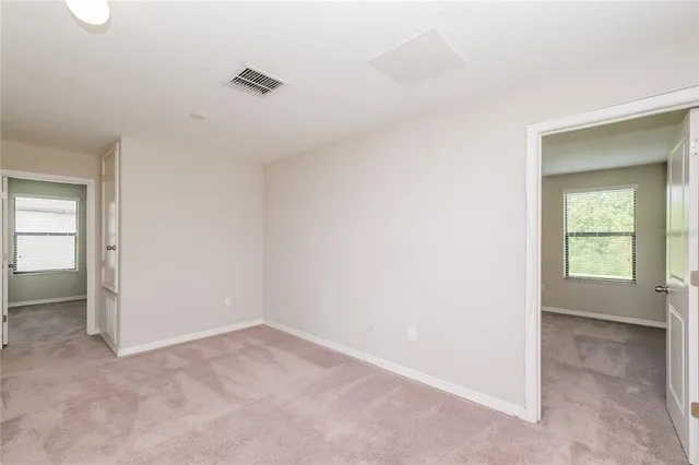 an empty room with a window