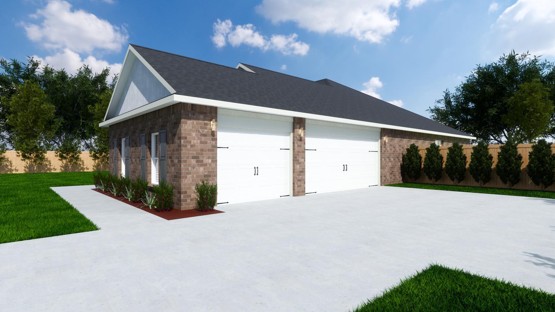 4823 Horace Lunsford Road Milton, FL 32570 - Photo 2 of 34 a front view of a house with a yard and garage
