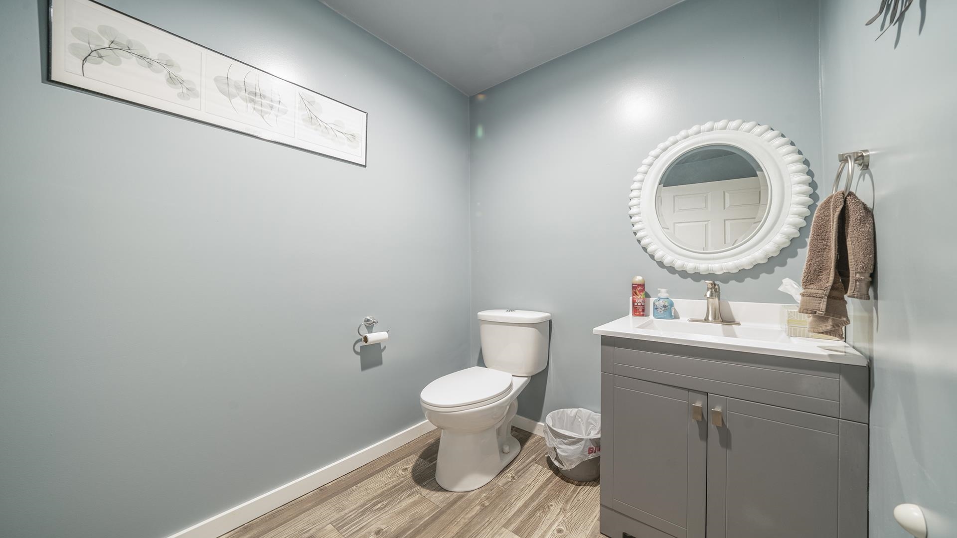 501 Pembroke Road Southwest Poplar Grove, IL 61065 - Photo 27 of 40 a bathroom with a toilet a sink and a mirror