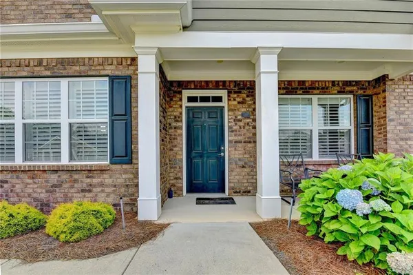 a front view of a house