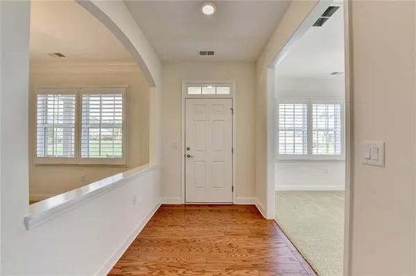 a view of an empty room and window