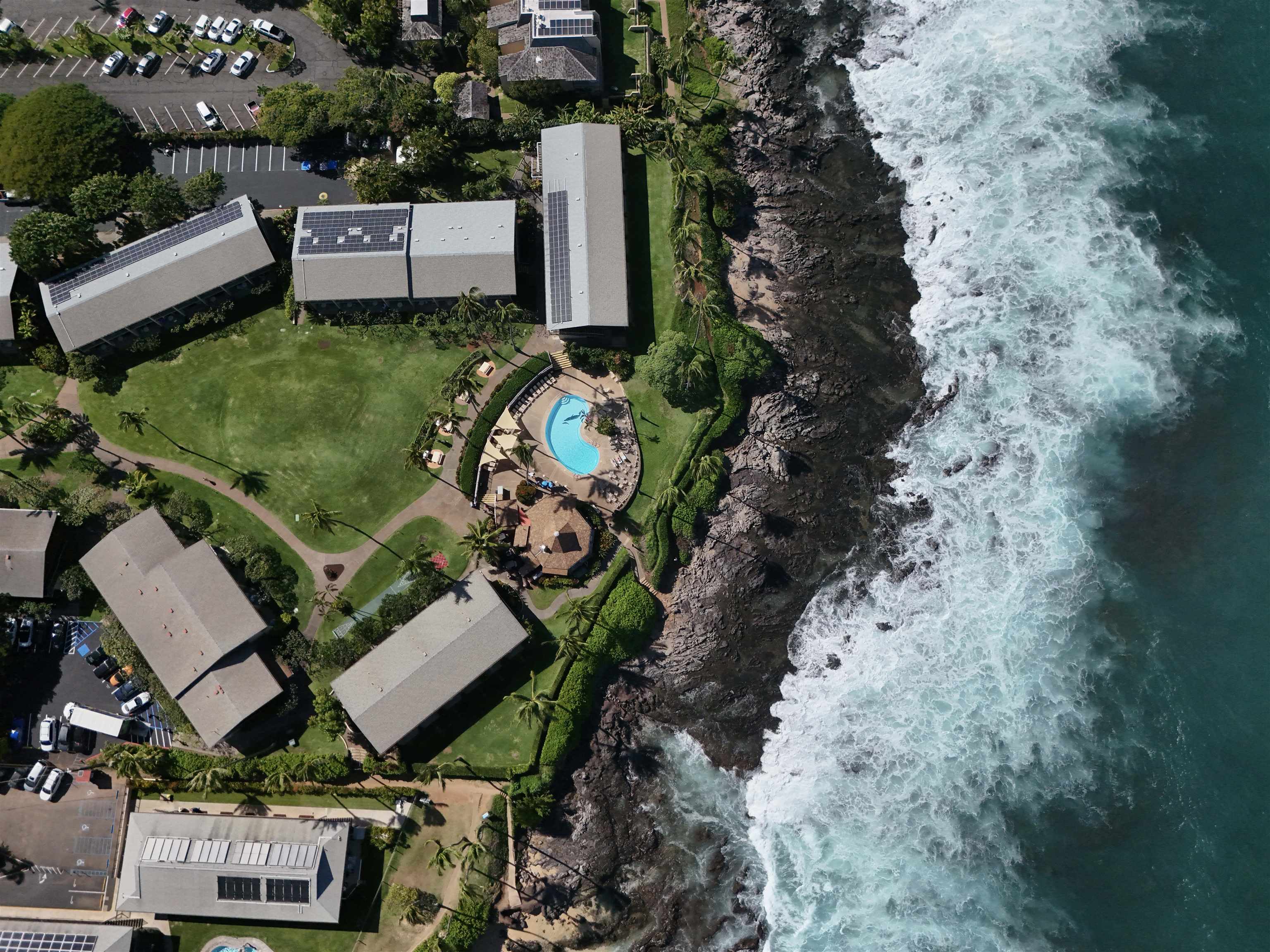 5315 Lower Honoapiilani Road, Unit D232 Lahaina, HI 96761 - Photo 14 of 31 an aerial view of a house with garden space and street view
