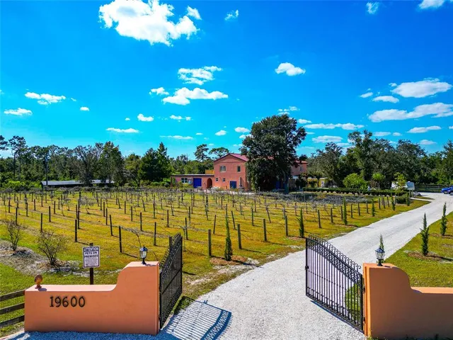 a aerial view of a house with a garden