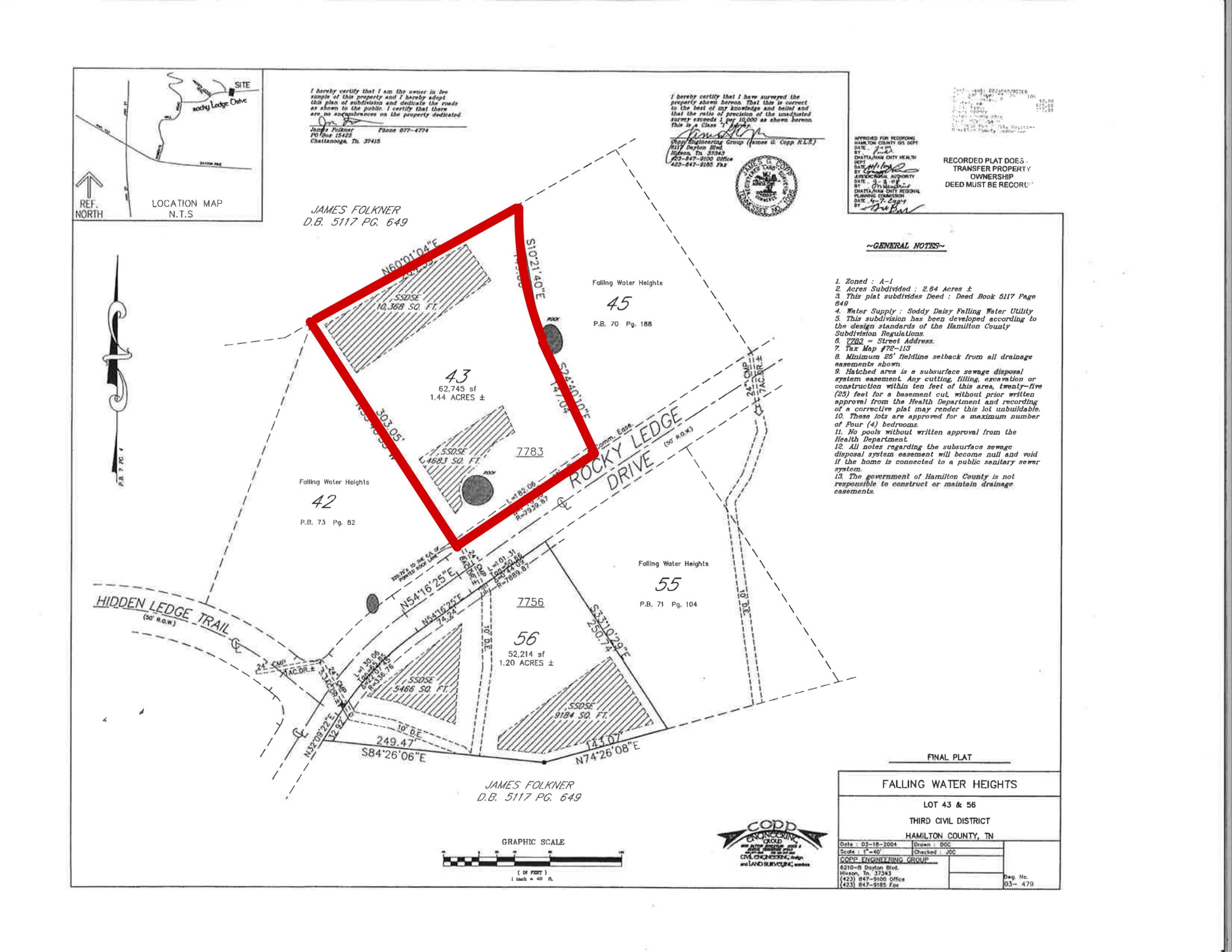7783 Rocky Ledge Road Hixson, TN 37343 - Photo 3 of 20 Plat Map